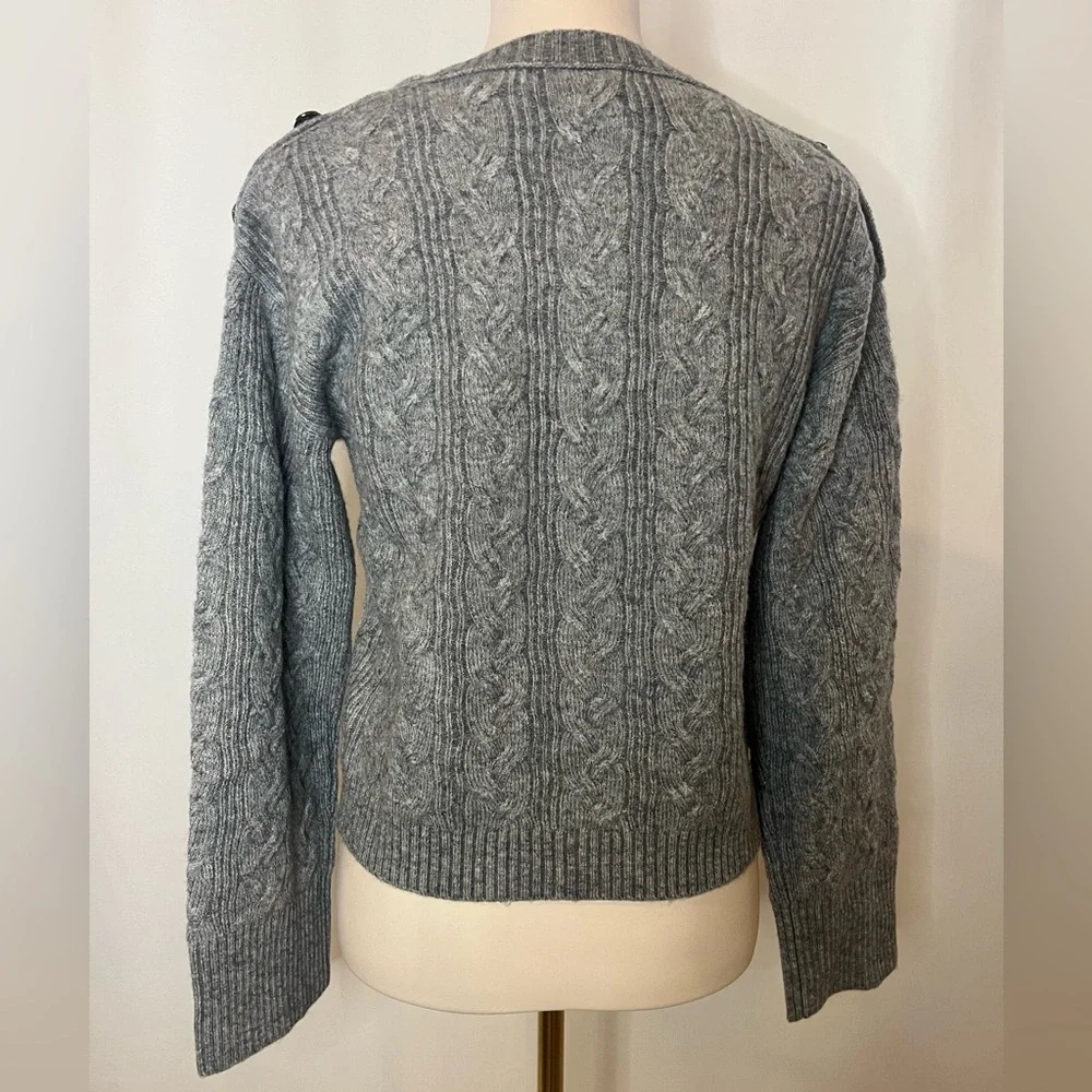 J.Crew Cable-knit sweater with buttons in Supersoft yarn